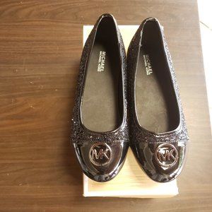 Michael Kors Kids  Black Sparkle Ballet Flats size 2 Brand New